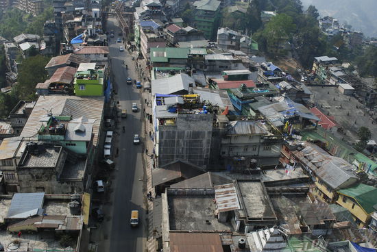 Gangtok von oben (aus einer Seilbahn, gibt's da tatsächlich)