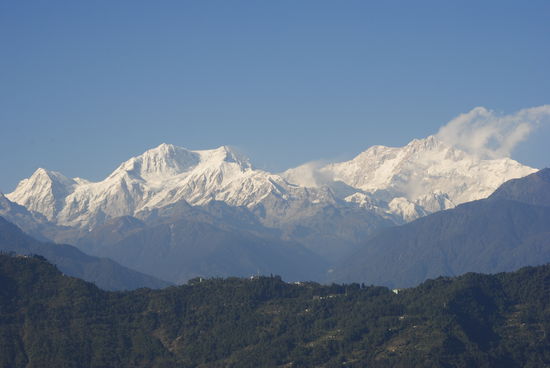 Kangchendzönga 8559 Meter. Aussicht von unserer Lodge