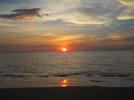 Toller Sonnenuntergang am "Long Beach".