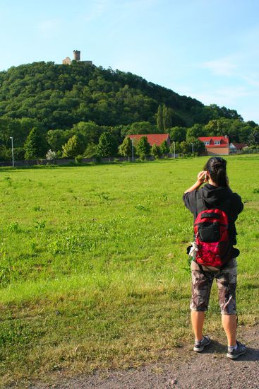 der allererste Blick auf die Mühlburg.