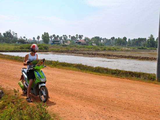 ein fragender Blick in die Karte, nachdem wir Salzfelder aber keine Höhlen sehen.