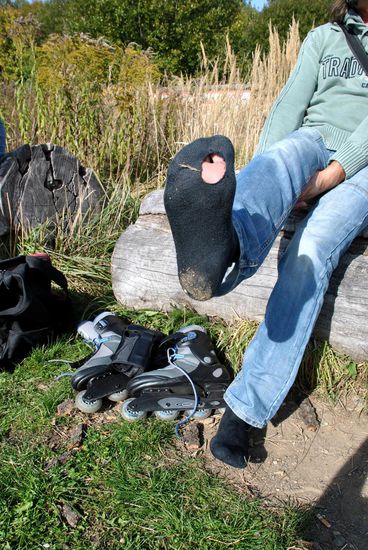 na, das ist wirklicher Einsatz! oder einfach nur die "Golf-Socken"  ??