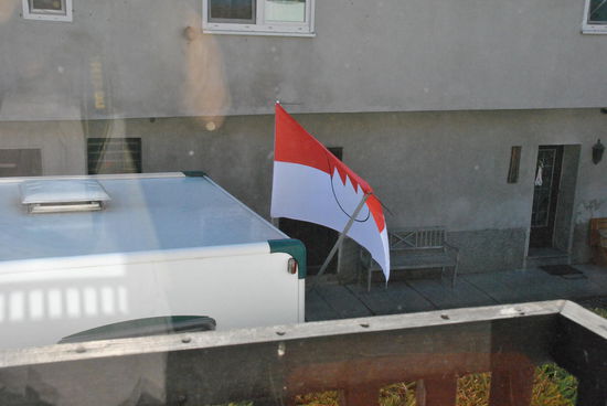 die Frankenflagge wird im Osten gehisst