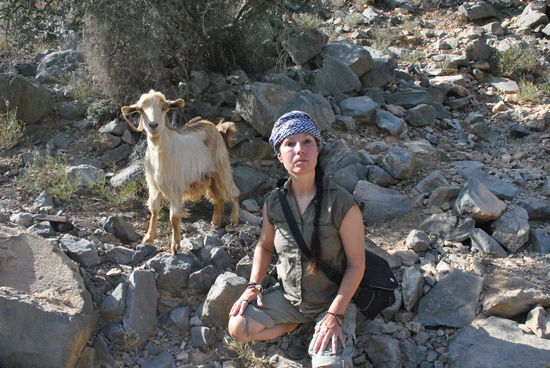 Fotoshooting mit Ziegen (die linke ist Heidi) 