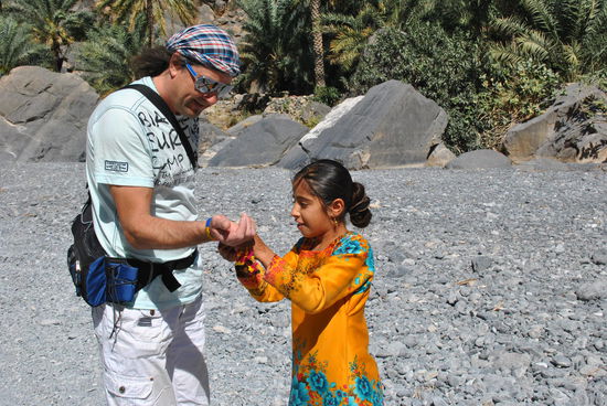 das Armband war leider zu eng - aber Frank nimmt es als Schlüsselanhänger
