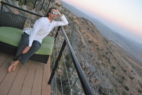 angekommen THE VIEW - taking your breath away
der Balkon von unserem Bungalow - Seite für Sonnenaufgang