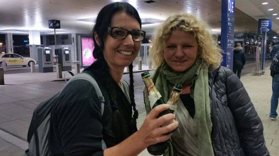 fast geschafft - 6 h früh in Frankfurt.