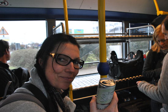 los geht's - noch fröstelnd ...