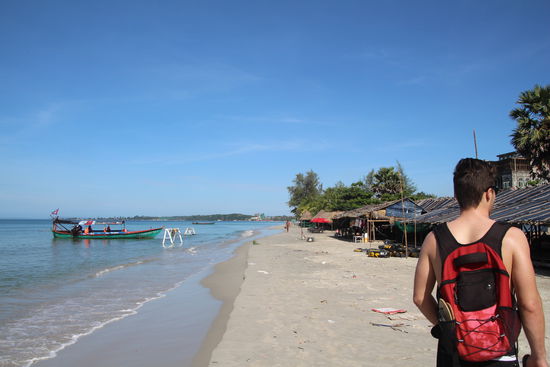 Strandwanderung "nach rechts"