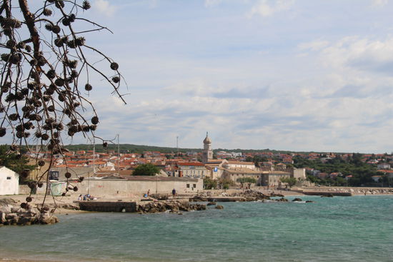 Blick auf den Stadtkern von Krk