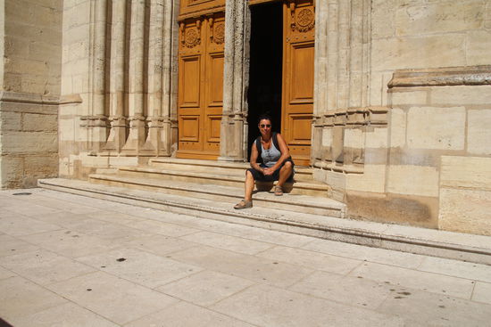 am Nebeneingang zur Katholischen Kirche: Collégiale Notre-Dame de Dole