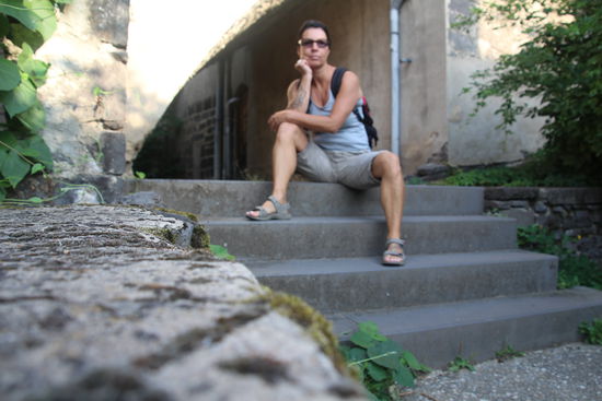 ... und "une seule dame" auf den Treppen 