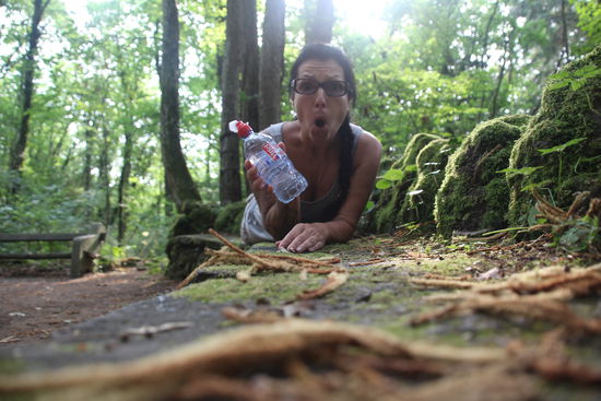 omg: kein Volvic .... ich hoffe, ich bekomme keinen Platzverweis 