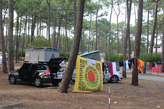 Waschtag am Campingplatz oberhalb von Nazaré