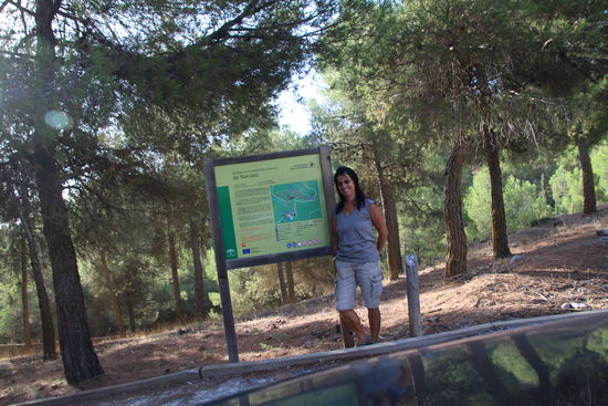 Dacia mit Maggi und ich - alleine im Kiefernwald 