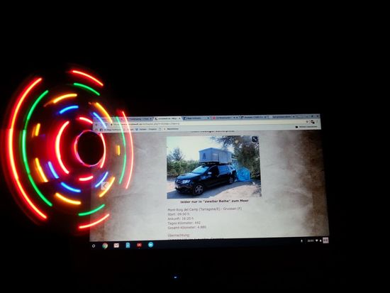 Reisebericht schreiben mit USB-LED-Ventilator 