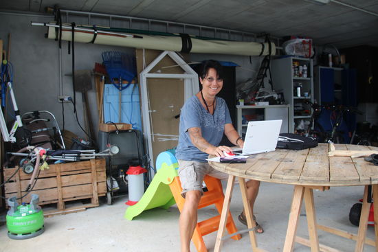 Ein Büro kann überall mal schnell eingerichtet werden 