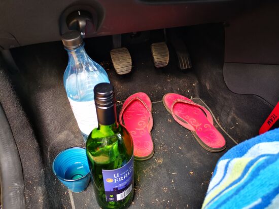 jede Ecke im Auto wird genutzt