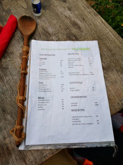 originelle Speisekarte