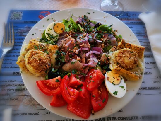 und wieder eine andere Variation des "salade du berger chaud"