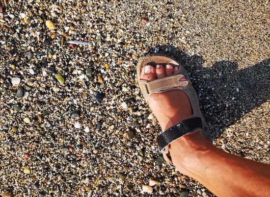 was seht ihr auf diesem Bild, links etwas oberhalb meines Fußes?