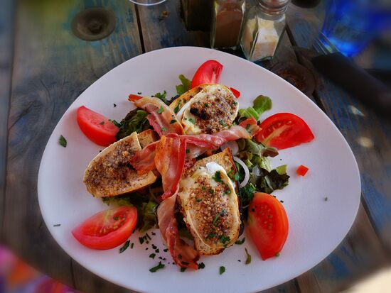 und wieder eine Variante vom "salade du berger chaud"