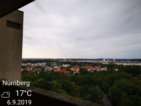 angekommen - Blick auf Nürnberg.