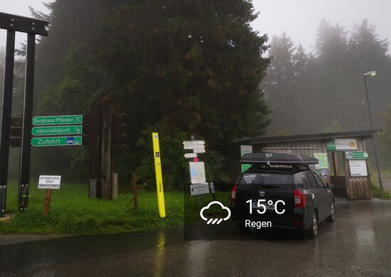 keine Aussicht, sondern aus mit Sicht 