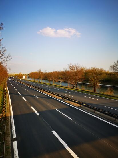 so leer ist die Südwesttangente ohne Corona nie um diese Uhrzeit