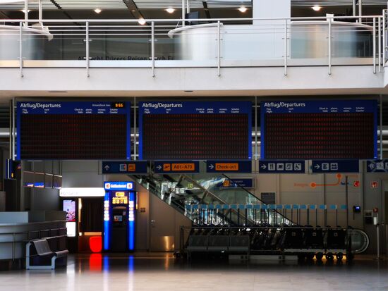 kein einziger Abflug auf der Anzeige