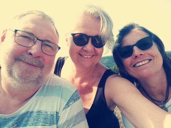 mit meinen besten Freunden aus Nürnberg  Die sind gerade auf dem Weg in einen Urlaub und per Zufall konnten wir die gemeinsame Rast einrichten.