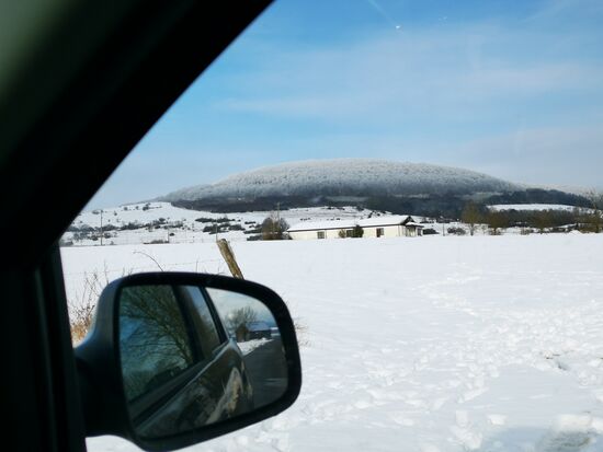 der erste Blick auf den Dolmar am 31.12.2020: Puderzucker 