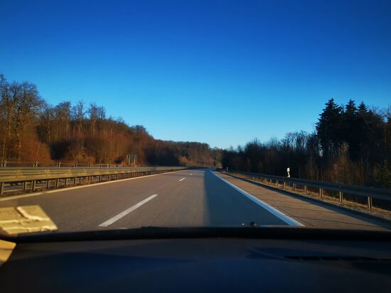 und ab Coburg endlich mal wieder blauer Himmel