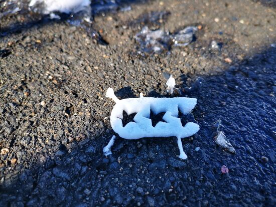 Interessante Schuhabdrücke sehe ich