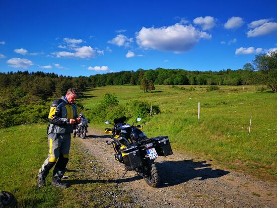 Immer wieder erfolgen Fotostopps, das "Model" ist hier die Maschine 