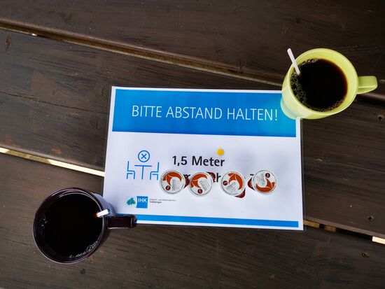 Ein Abstandskaffee am Ratscher See 