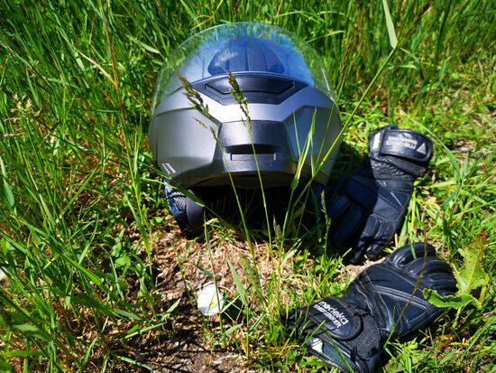 mal wieder Helm und Handschuhe runter - Fotosession