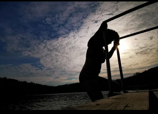 und einem Bad im See