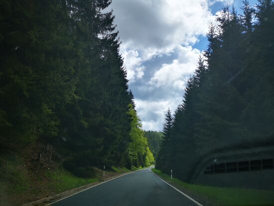 kurvig und mit wenig Verkehrsaufkommen geht es durch den Thüringer Wald