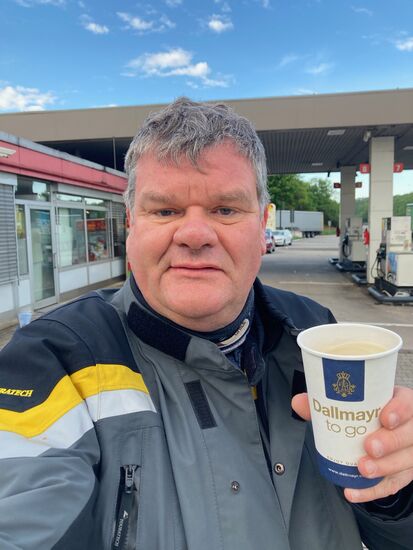 Mich erreicht eine Nachricht von Michael - er ist auch unterwegs....