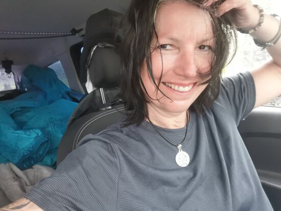 Tropfnass im Auto. Trocknungsversuche mit Lüftung...