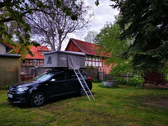 Und darf auch hier wieder outdoor nächtigen
