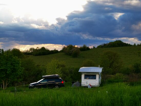 Heutige Übernachtung an meinem Wochenendstammplatz am Dolmar