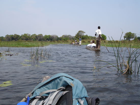 idyllische Fahrt in den Mokoros