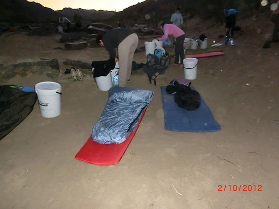 Aufbau unseres Nachtlagers