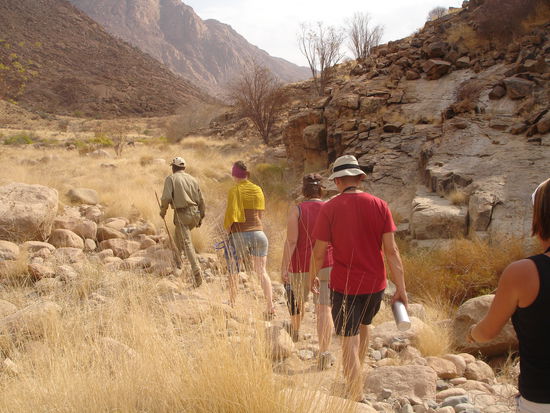 In der Tsisab - Schlucht. Auf dem Weg zur "White Lady"