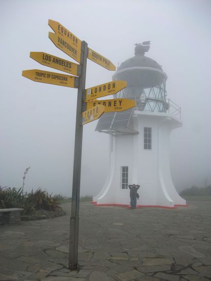 Cape Reinga, leider bei Nebel