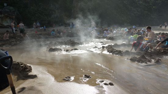 Hot-Water-Beach: wirklich heiß !