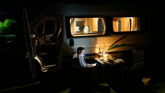 Campingplatz in Hahei: stimmungsvoller Tagesausklang