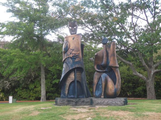 Rotorua: Skulptur am Museum